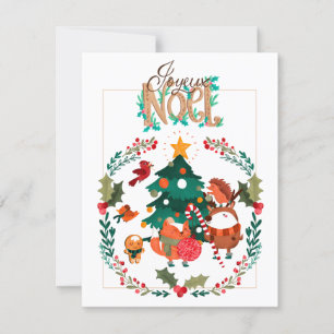 Carte de Noël - Animaux