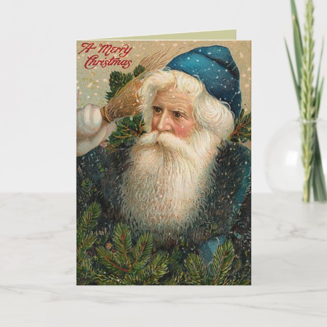 Carte de Noël Antique Père Noël (Devant)