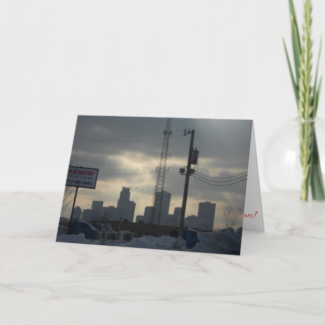 Carte de Noël « Après-midi d'hiver à Minneapolis » (Devant)