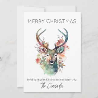 Carte de Noël Aquarelle