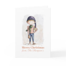 Carte de Noël aquarelle fantaisiste de lutin de No