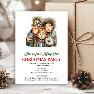 Carte de Noël aquarelle festive pour famille origi