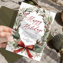 Carte de Noël aquarelle Joyeuses Fêtes