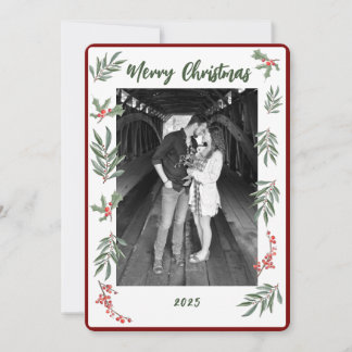 Carte de Noël aquarelle plat férié