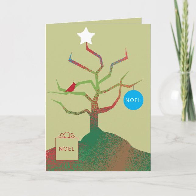 Carte de Noël Arbre D'Art (Devant)