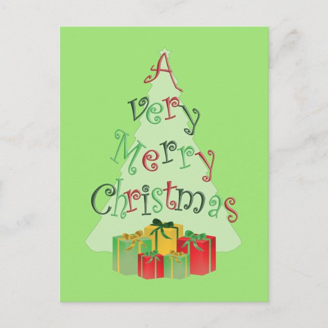 Carte de Noël arbre de Noël (Devant)