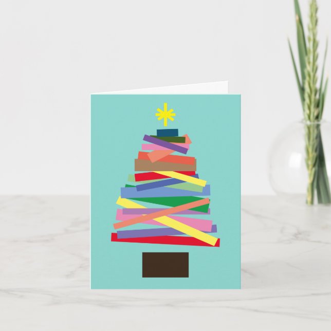Carte de Noël - Arbre de Noël funky  (Devant)