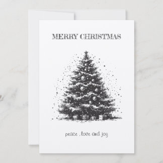 Carte de Noël Arbre de Noël Vintage