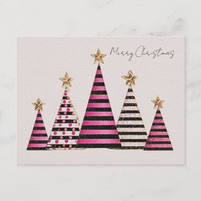 Carte de Noël Arbre Élégant et Festif (Devant)