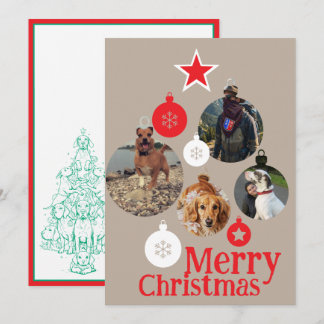 Carte de Noël arbre généalogique Great Danes perso