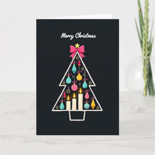 Carte de Noël arbre minimaliste