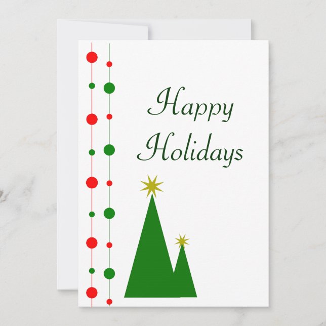 Carte de Noël Arbres (Devant)