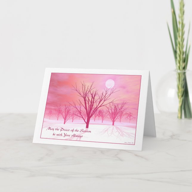 Carte de Noël - "arbres d'hiver " (Devant)