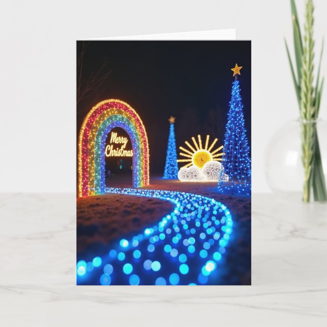 Carte de Noël Arc-en-ciel (Devant)