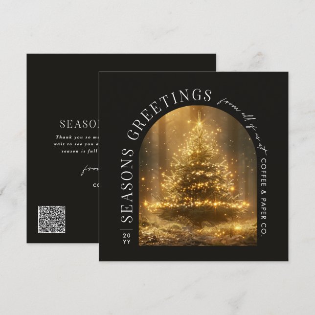 Carte de Noël Arc moderne d'affaires (Devant / Derrière)