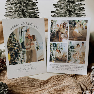 Carte de Noël Arch Photo avec Collage Photo