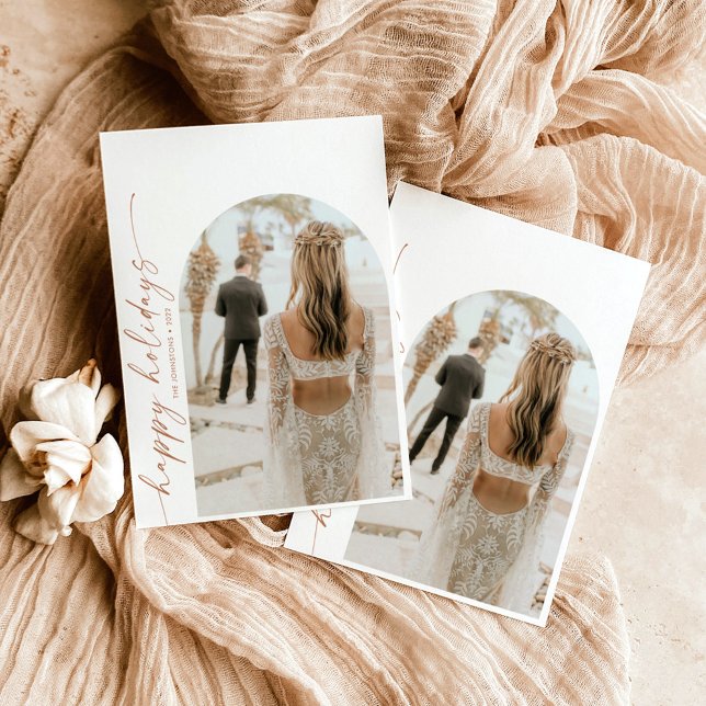 Carte de Noël Arch Photo moderne (Créateur téléchargé)