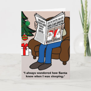 Carte de Noël arrêtée par le Père Noël