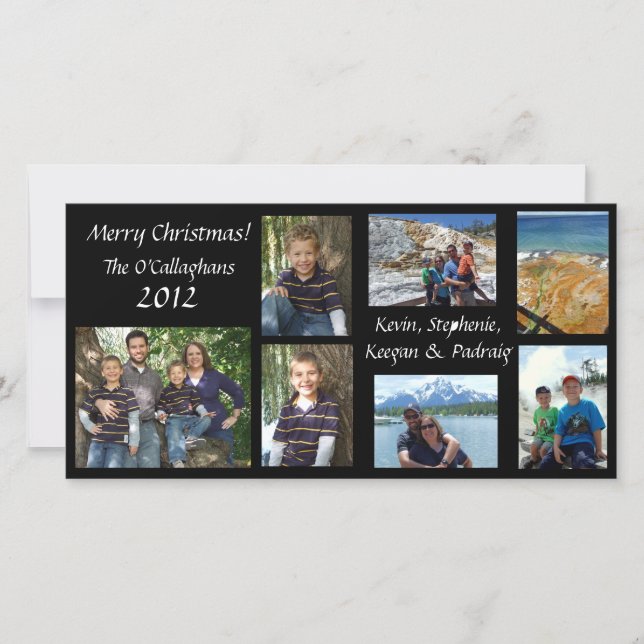 Carte de Noël - Arrière - plan noir (Devant)