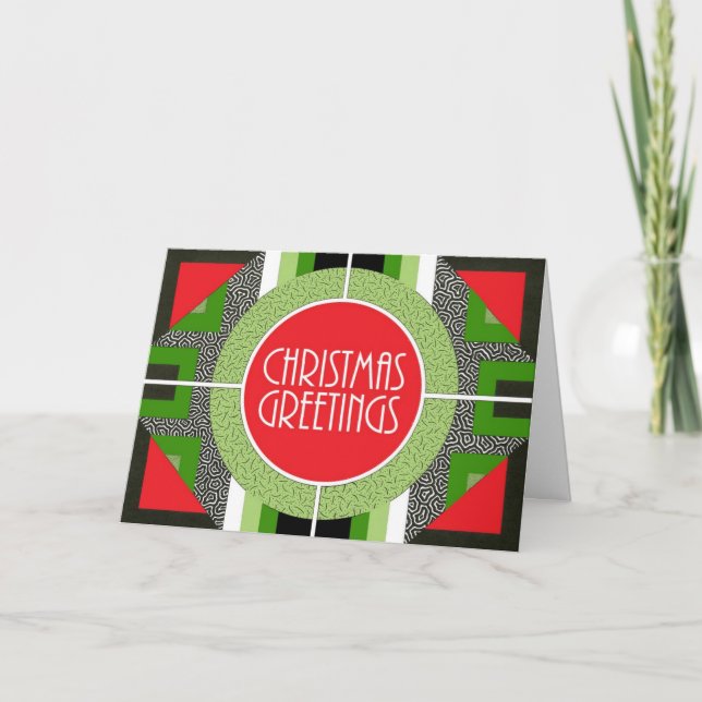 Carte de Noël Art déco (Devant)