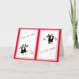 Carte de Noël art déco 1934