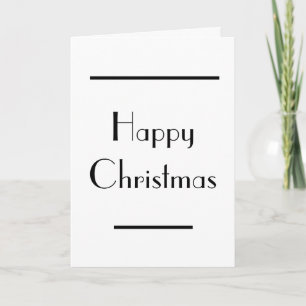 Carte de Noël Art Déco avec typographie minimale J