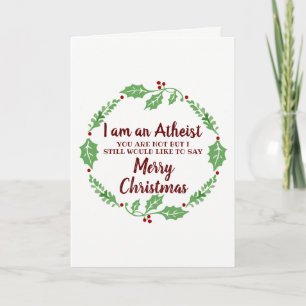 Carte de Noël athée heureuse