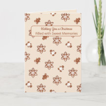 Carte de Noël au biscuit de pain d'épice