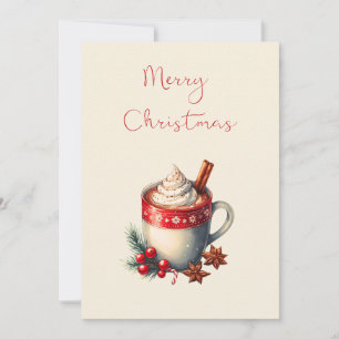 Carte de Noël au Chocolat Chaud