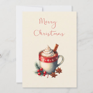 Carte de Noël au Chocolat Chaud