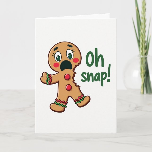Carte de Noël au cookie fantaisiste (Devant)