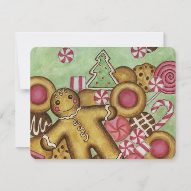 Carte de Noël au pain d'épices (Devant)