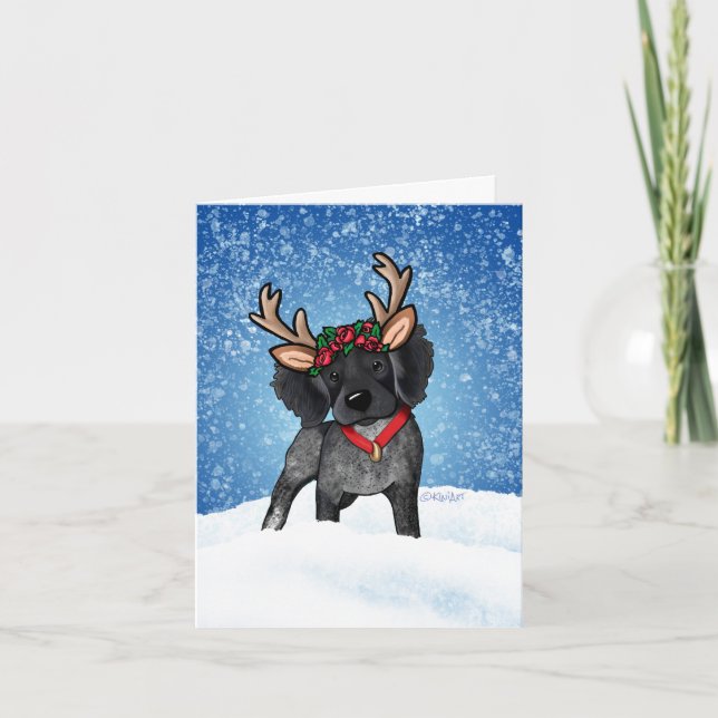 Carte de Noël au renne Brittany Roan (Devant)