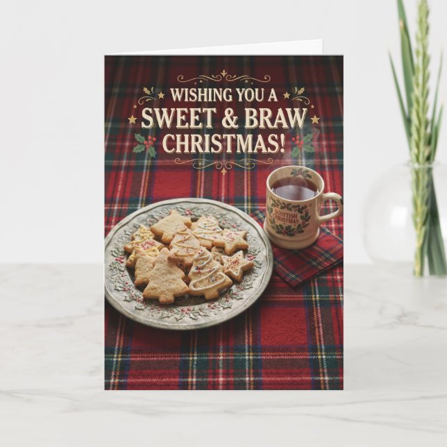 Carte de Noël au shortbread Sweet Braw (Devant)