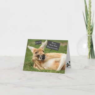 Carte de Noël australienne ; kangourou