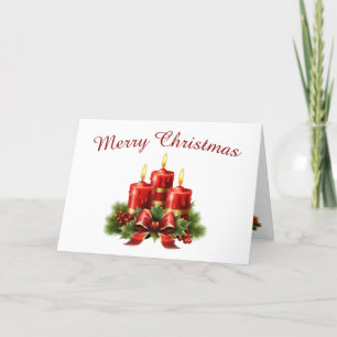 Carte de Noël aux bougies traditionnelles
