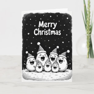 Carte de Noël aux personnages fantaisistes