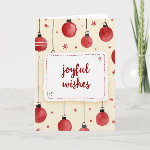 Carte de Noël aux vœux joyeux en aquarelle