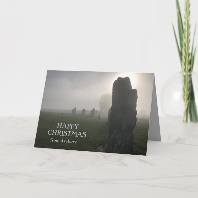 Carte de Noël Avebury Wiltshire /OCCASION (Devant)