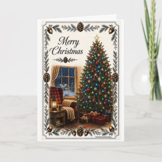 Carte de Noël avec arbre