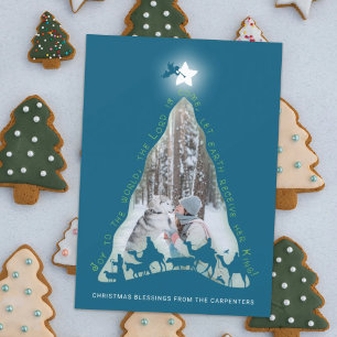 Carte de Noël avec arbre de la Nativité
