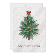 Carte de Noël avec arbre dessiné à la main