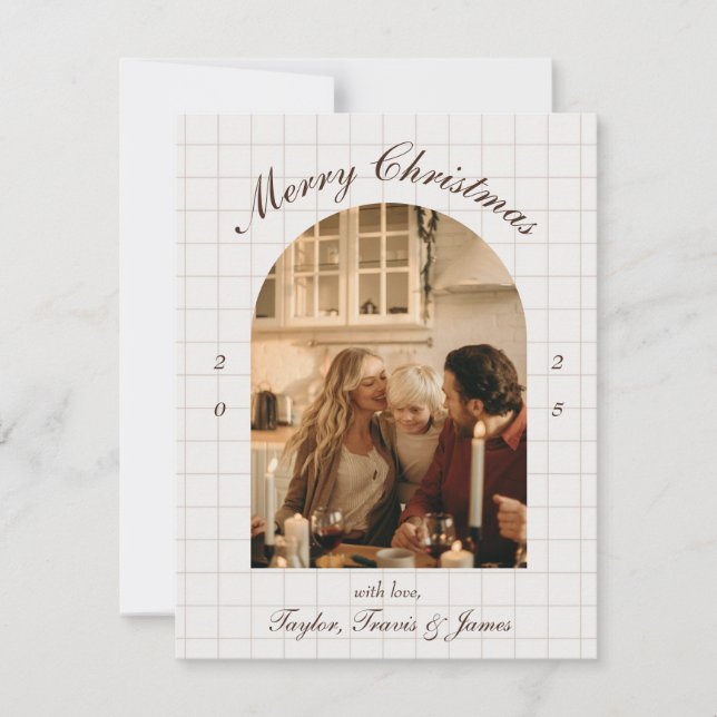 Carte de Noël avec arche de photo 2025 (Devant)