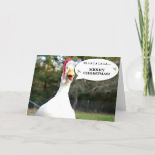 Carte de Noël avec canard à chanter