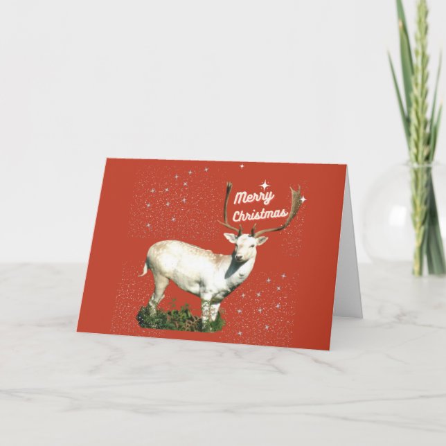 Carte de Noël avec cerf (Devant)