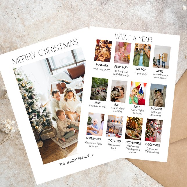 Carte de Noël avec collage de photos de famille po (Créateur téléchargé)