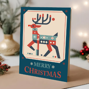 Carte de Noël avec design d'illustration Reindeer