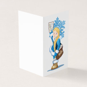 Carte de Noël avec dessin animé Snow Maiden - Post