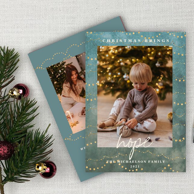 Carte de Noël avec éclairage doré et flou (Créateur téléchargé)