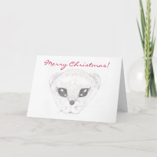 Carte de Noël avec Ferret Photo
